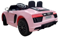 12V Licensed Pink Audi R8 Spyder Battery Ride On Car